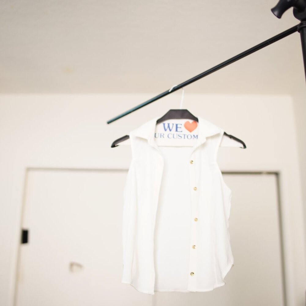 Vanilla Sleeveless Button up